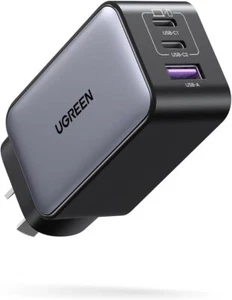 UGREEN USB C Charger 65W Nexode 3 Ports GaN II Fast Charger Block - Picture 1 of 8