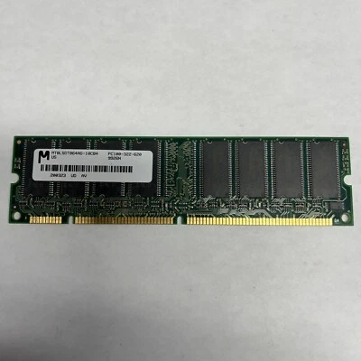 Micron MT8LSDT864AG-10CB4 64MB SDR PC-100 Random Access Memory RAM PC100-322-620 - Image 1 of 3