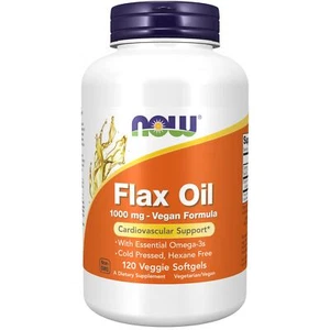 120 Count Flax Seed Oil Softgels Omega 3 Essential Fatty Acids ALA - Picture 1 of 9