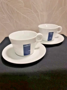 LavAzza 2x 170ml American style Cups & Saucers - Picture 1 of 12