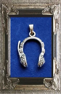 KETTENANHÄNGER ANHÄNGER HEADSET KOPFHÖRER silber für KETTE - Bild 1 von 2