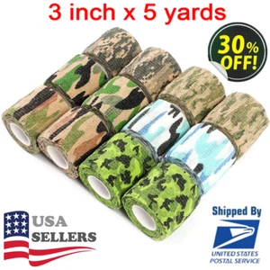 24 Rolls Self adhesive Camo bandage adherent cohesive Vet Tape, 3 Inch x 5 Yards - Picture 1 of 10