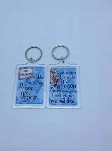 Prison Officer Keyring - Xmas Gift Present Idea - Picture 1 of 1