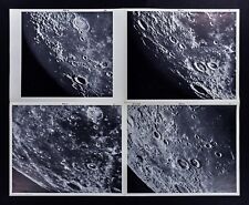 1960 Photographic Lunar Moon Map - 4 Photo Set - Field Atlas B2 a-d Surface