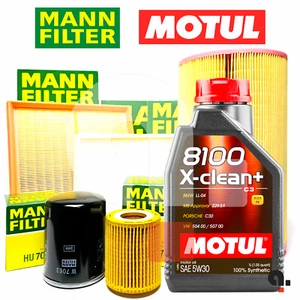 Kit Tagliando BMW Serie 1 F40 116d 118d 120d 4 Filtri Mann + 6LT Olio Motul 5W30 - Imagen 1 de 10