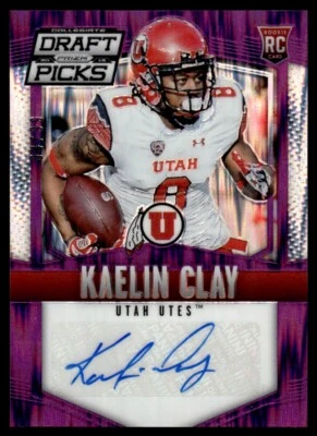 2015 Panini Prizm Draft Purple Kaelin Clay Auto RC /99 Utah Utes #249 - Image 1 of 2