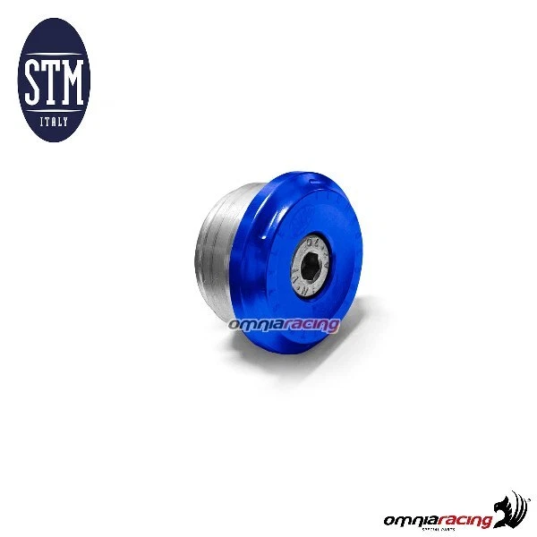 Bouchon STM protection du trou de ch�ssis diam�tre 20 mm bleu Ducati - Photo 1/1