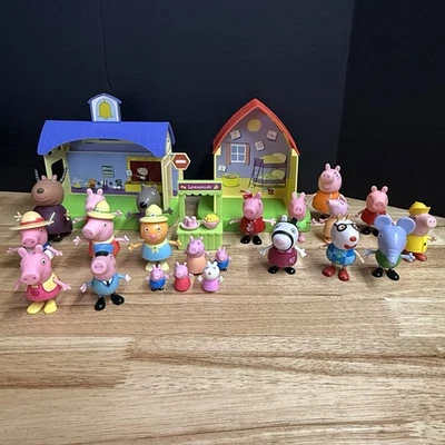Lote de figuras de acción y juego de Peppa Pig Gazelle Pony Elephant Zoe Cebra Cartero Foto 1 de 4