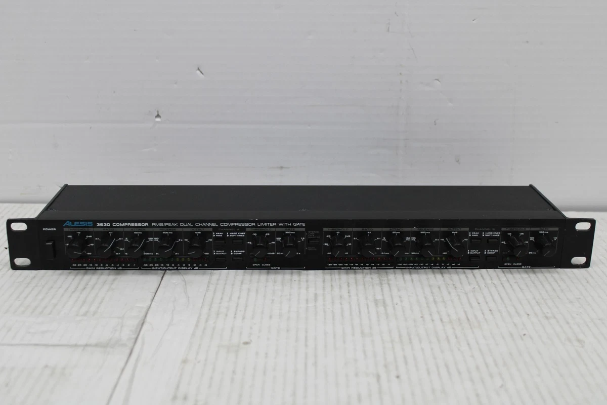 希少動作品 ALESIS 3630 2チャンネル コンプレッサー ALESIS 3630 COMPRESSOR RMS/Peak Dual Channel Compressor Limiter w
