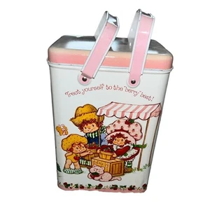 Vintage 1982 American Greetings Strawberry Shortcake Doppelgriff Dose 8,5x6x5,5 - Bild 1 von 13