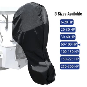 60HP to 100HP Boat Outboard Motor Engine Cover BLACK Universal Trailerable 79*67 - Bild 1 von 7