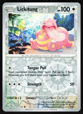 Lickitung - 124/162 Pokemon SV05: Temporal Forces Reverse Holo Common NM - Image 1 of 2