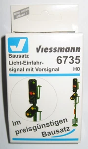 Viessmann H0 6735 Licht -Einfahrsignal mit Vorsignal , Bausatz NEU in OVP - Bild 1 von 2