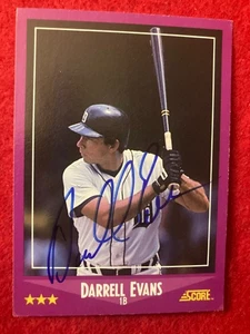 Darrell Evans 1988 Score #75 Detroit Tigers SIGNIERTE Autogrammkarte - Bild 1 von 4