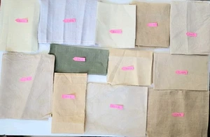 DYING TO STITCH CROSS STITCH LINEN LOT, DIFF. STITCH COUNTS, COLORS, SIZES (2) - Picture 1 of 4