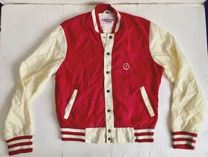 Vintage 80s Lightning Bolt Jacket Snap Button Font Pockets Surf Surfer Surfing M - Picture 1 of 11