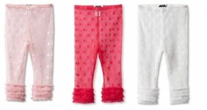 Mud Pie Spring Easter Baby Girl Pink or White Lace Capri Leggings Sizes 361009