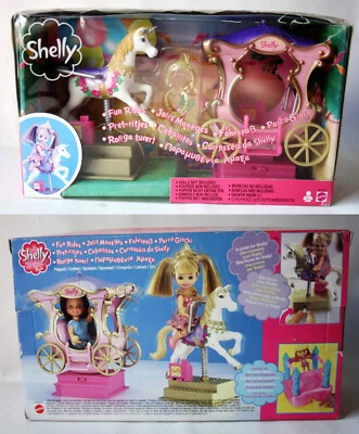 RARO 2002 BARBIE SHELLY FUN RIDES JUEGO UNICORNIO CARRUAJE MATTEL 47271 ¡NUEVO! Foto 1 de 4