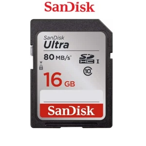 SD Card SanDisk 16GB Ultra SDHC UHS-I Memory Card 80MB/s C10 U1 SDSDUNC-016G - Picture 1 of 1