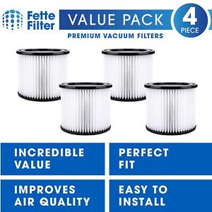 4 Pack Small Cartridge Filter 90398 90399 Type AA for Shop Vac Wet/Dry Vacs