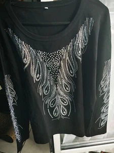 damenshirt langarm gr 44/46 mit Glitzer... - Bild 1 von 5