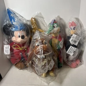 Disney Store Fantasia Set Of 5 Sorcerer 24” Plush Broom 18”, Authentic Original - Picture 1 of 21