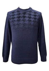 NWT BUGATTI CREW-NECK JUMPER MEN 7400 25540390 BLUE - Picture 1 of 3
