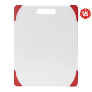 Nonslip Poly Cutting Board W/ Red Corner Kitchen Dining Boards Strong Non-porous - Picture 1 of 6