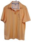 Izod Saltwater Polo Mens Large Relaxed Orange Short Sleeve Shirt