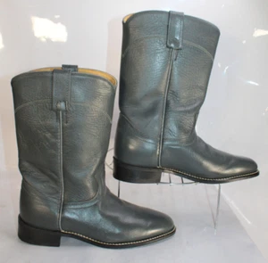 Acme Damen Größe 7,5 M Dunkelgrau Leder Miss Rodeo USA Roper Stiefel 18047 - Bild 1 von 6