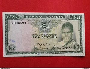 Zambia - 2 Kwacha 1968 RARE ! Pick 6 - ttb / vf ! - Imagen 1 de 2