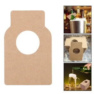 100 Sheets Double Sided Kraft Paper Wine Bottle Tag Paper Personalized Labels - Picture 1 of 10