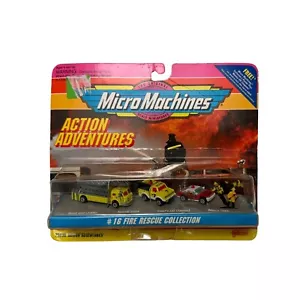 Vintage 1993 Micro Machines Fire Rescue Collection #16 Galoob New Sealed MOC - Picture 1 of 11