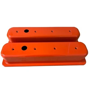 Small Block Chevy Vortec Center Bolt TALL Valve Cover, Custom Engravable -Orange - Picture 1 of 7