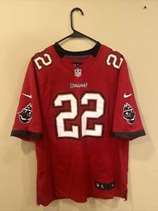 Tampa Bay Buccaneers Jersey Mens Large Red Black NFL Football Nike On Field 22