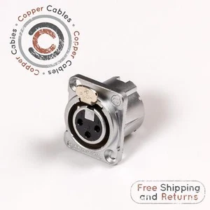 Seetronic MK3F2C Female 3 pin XLR Chassis Panel Mount. D-type Housing - Picture 1 of 2