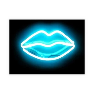 Leinwanddruck auf Papier Poster oder Gemälde Carr Hailey Neon Lips AB - Bild 1 von 2