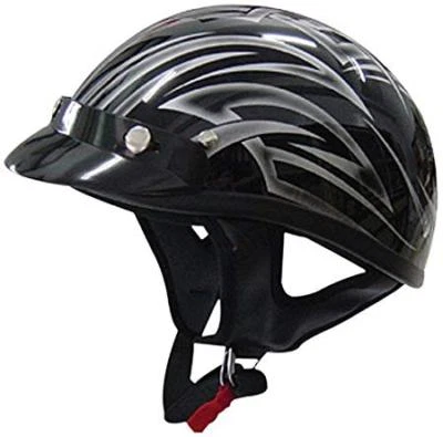 THH T-70 SHORTY Casco SIL/NEGRO XS CON VISERA A PRESIÓN Foto 1 de 3