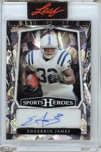 2025 Leaf Metal Edgerrin James Cracked Ice Auto /35 #BA-EJ1 Colts Sealed - Picture 1 of 2