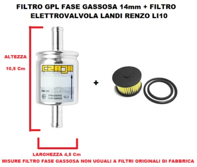 FILTRO GPL LI10 X LANDI RENZO Fase Gas E Liquida TYPE LSE98 LI10 67R010056 - Immagine 1 di 3