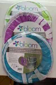 Bloom Collapsible Gardening Bag Clothes Hamper 20 gallon Capacity Set of 3 - Picture 1 of 10