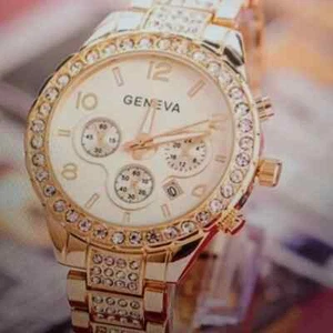 Luxury Geneva Women's Crystal Stainless Steel Watch "FREE SHIPPING" - Picture 1 of 6