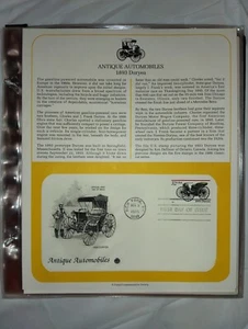 US Stamp PCS Panel FDC 1995 ANTIQUE AUTOMOBILES 1893 DURYEA New York, NY - Picture 1 of 2