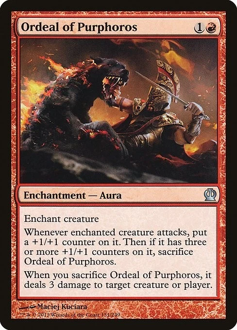 MTG UC REGULAR - THS: THEROS - NM - ORDEAL OF PURPHOROS 131/249 - Image 1 of 1