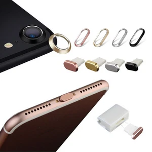 Camera Lens Case+Home Button Ring+Charger Anti Dust Plug Set For iPhone 7 7 Plus - Picture 1 of 13