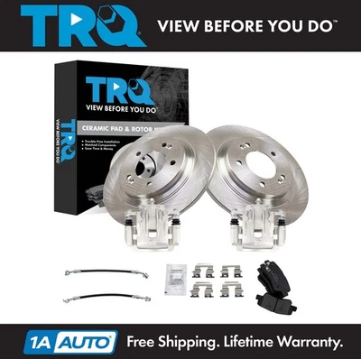 TRQ Brake Pad & Rotor Kit Ceramic Fits 2014 Kia Optima - Image 1 of 4