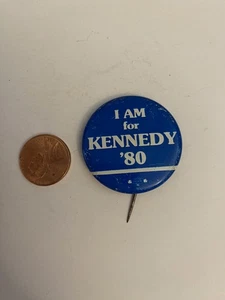 I Am For Kennedy ‘80 Political Pin Back Button P32 - Picture 1 of 3