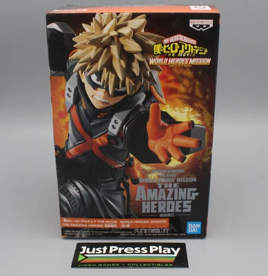 Banpresto My Hero Academia World Heroes Mission Katsuki Bakugo Figura Bandai Foto 1 de 4