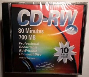 10 Pack 0 Rewritable CD Rom DISCS New And Sealed - Picture 1 of 8