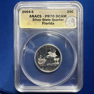 2004-SILVER Florida State Quarter ICG PR-70 DCAM - Picture 1 of 2